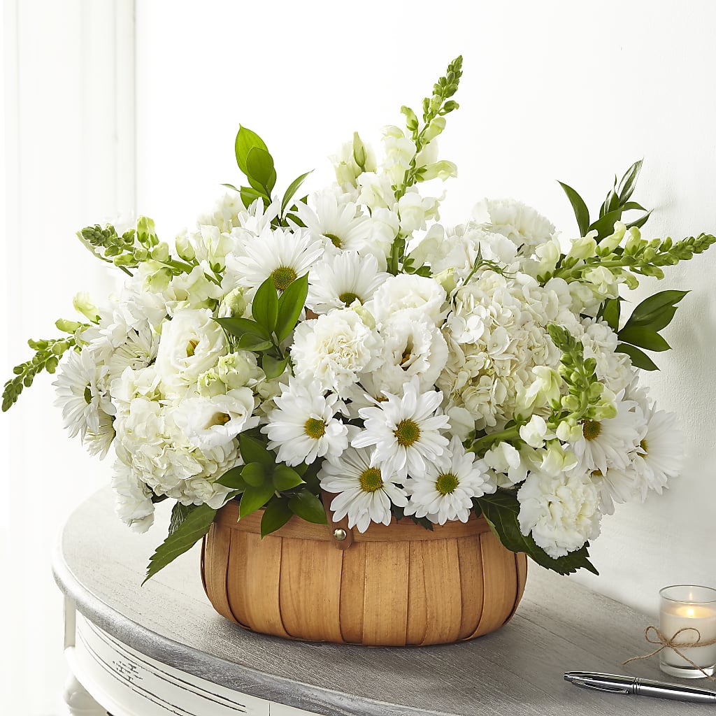 Pure Ivory Basket – Day Dream Bokay Llc, Jonesborough TN