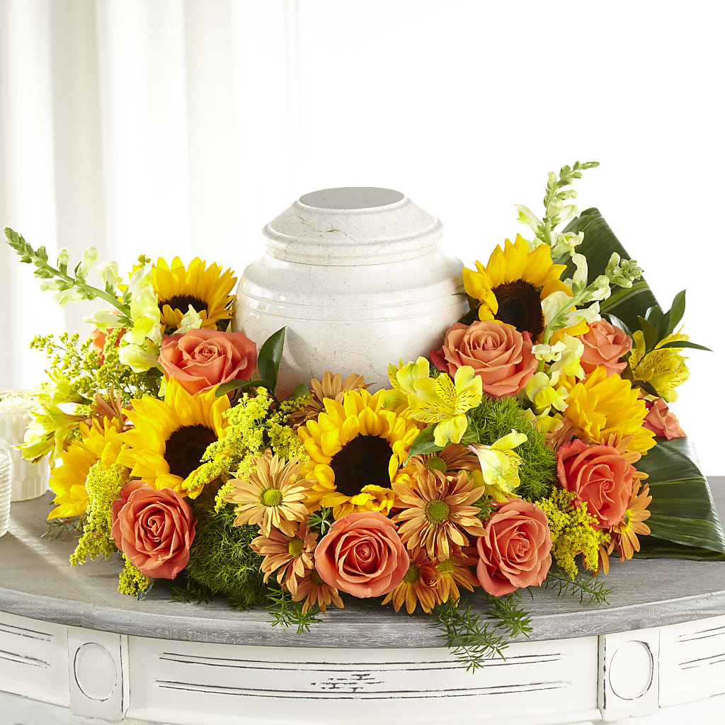 Faithful Sunflower Cremation Adornment – Day Dream Bokay Llc, Jonesborough TN