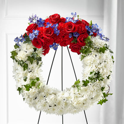 Patriotic Passion Wreath –  Day Dream Bokay Llc, Jonesborough TN