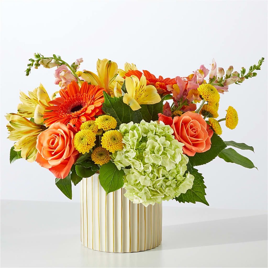 Autumn Sunshine Bouquet with Ivory Vase –  Day Dream Bokay Llc, Jonesborough TN