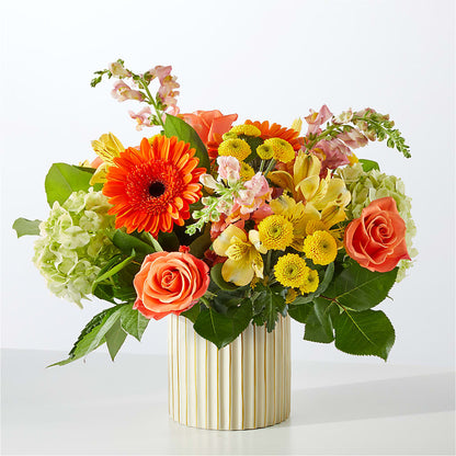 Autumn Sunshine Bouquet with Ivory Vase –  Day Dream Bokay Llc, Jonesborough TN
