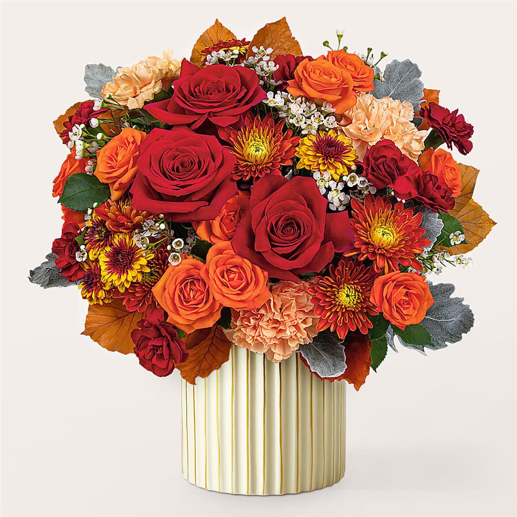 Merlot Bouquet with Ivory Vase –  Day Dream Bokay Llc, Jonesborough TN