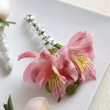 Pink Peruvian Lily Boutonniere –  Day Dream Bokay Llc, Jonesborough TN
