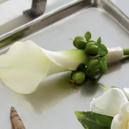 White Calla Boutonniere –  Day Dream Bokay Llc, Jonesborough TN