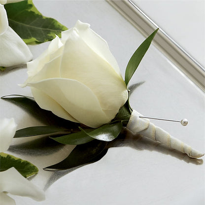 White Rose Boutonniere –  Day Dream Bokay Llc, Jonesborough TN