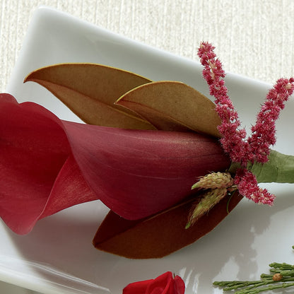 Red Calla Boutonniere –  Day Dream Bokay Llc, Jonesborough TN